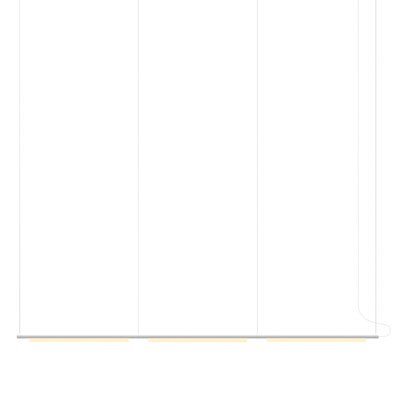 Pipeline 125.3 Linear Pendant Light: White + White