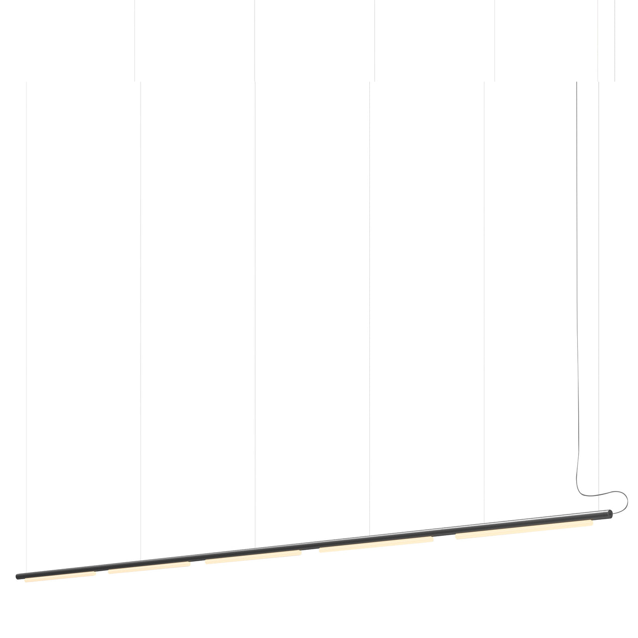 Pipeline 125.5 Linear Pendant Light: Black + Black