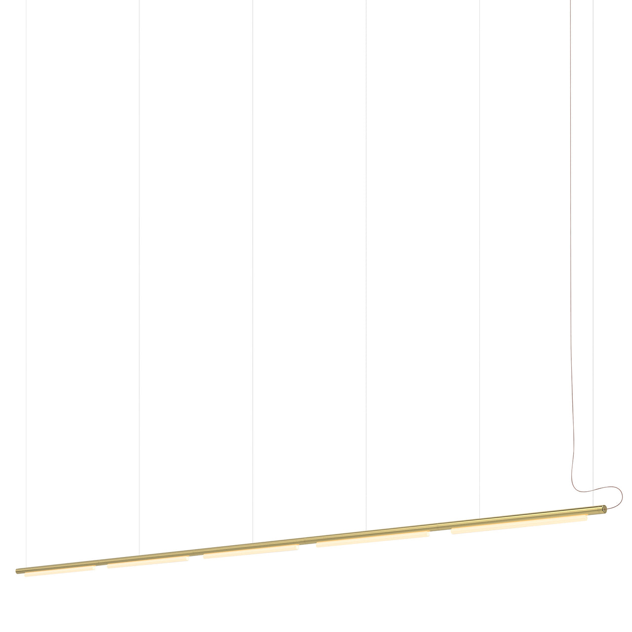 Pipeline 125.5 Linear Pendant Light: Brass + Brass