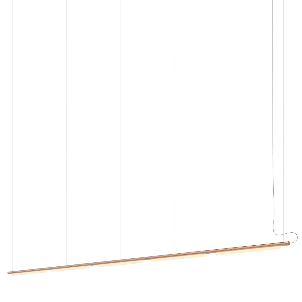 Pipeline 125.5 Linear Pendant Light: Brass + Brass