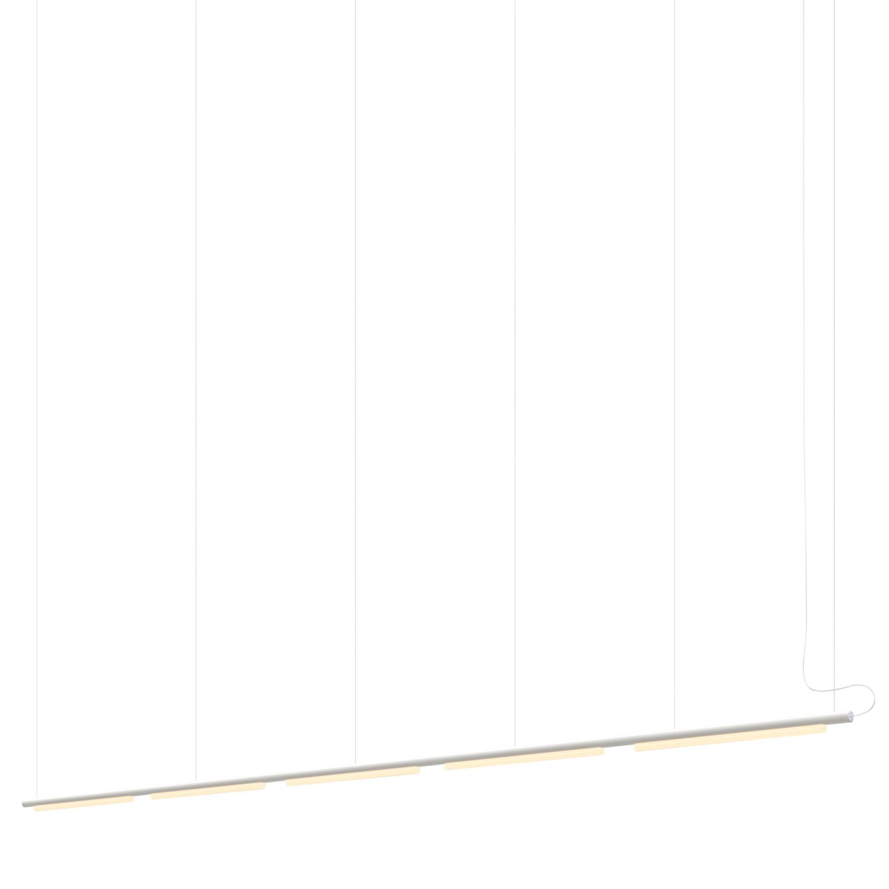 Pipeline 125.5 Linear Pendant Light: White + White