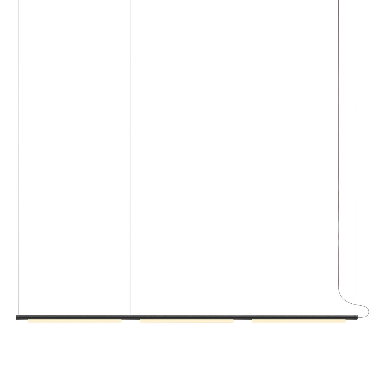 Pipeline 125.3 Linear Pendant Light: Black + Black
