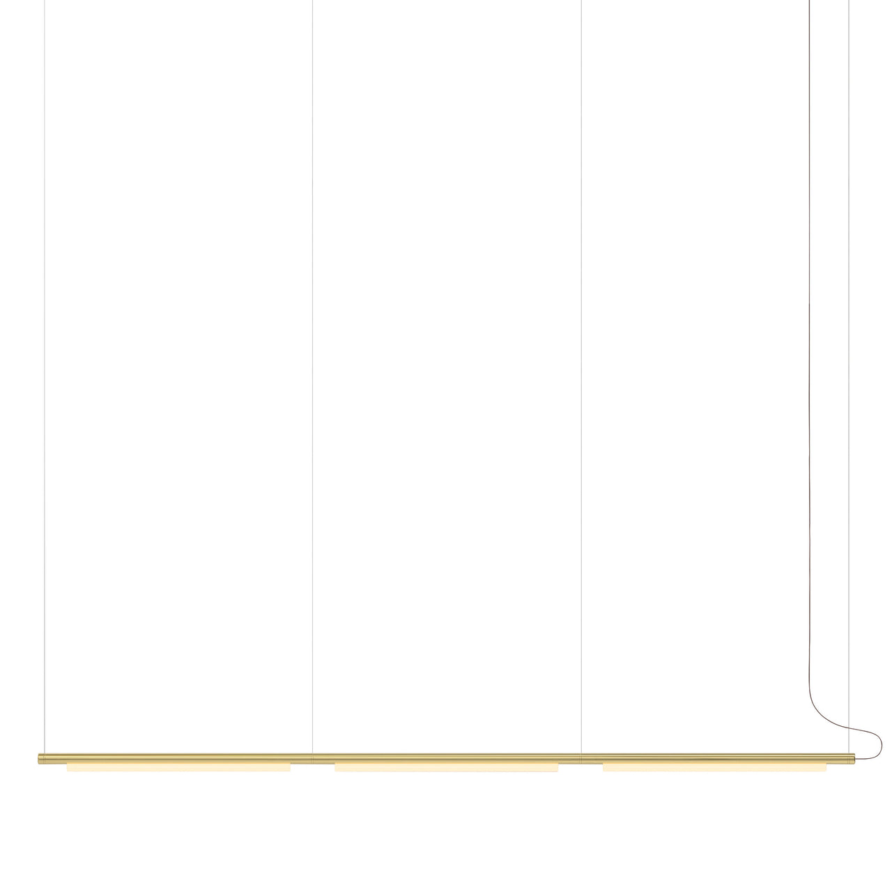 Pipeline 125.3 Linear Pendant Light: Brass + Brass