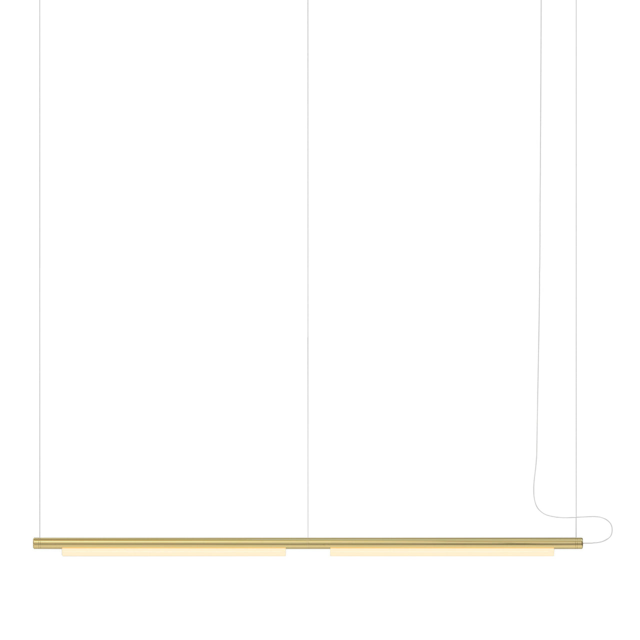 Pipeline 125.2 Linear Pendant Light: Brass + Brass