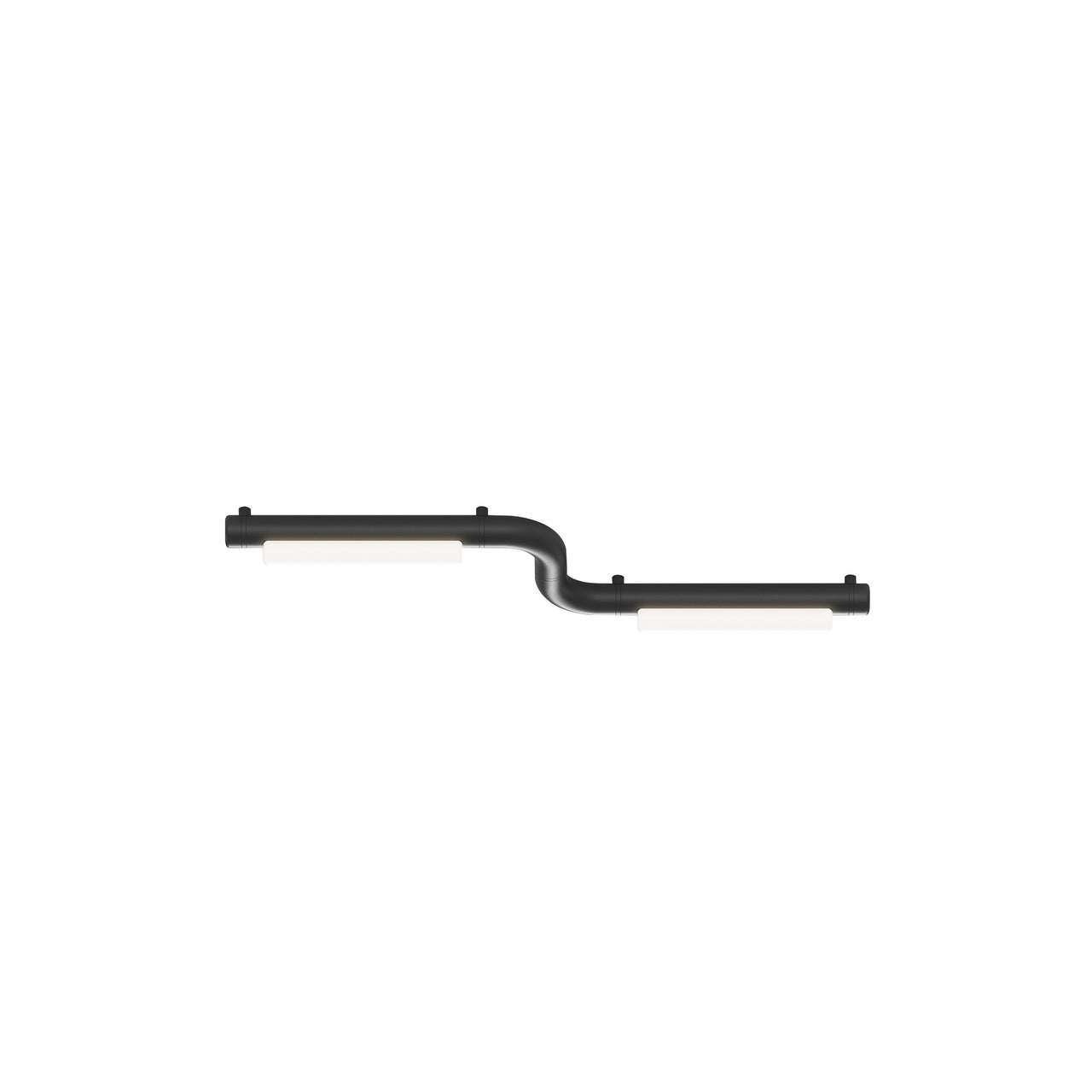 Pipeline CM1 Ceiling/Wall Light: Black + Black