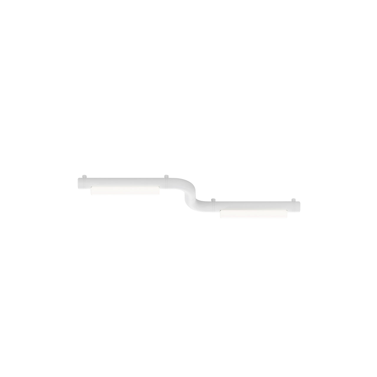 Pipeline CM1 Ceiling/Wall Light: White + White