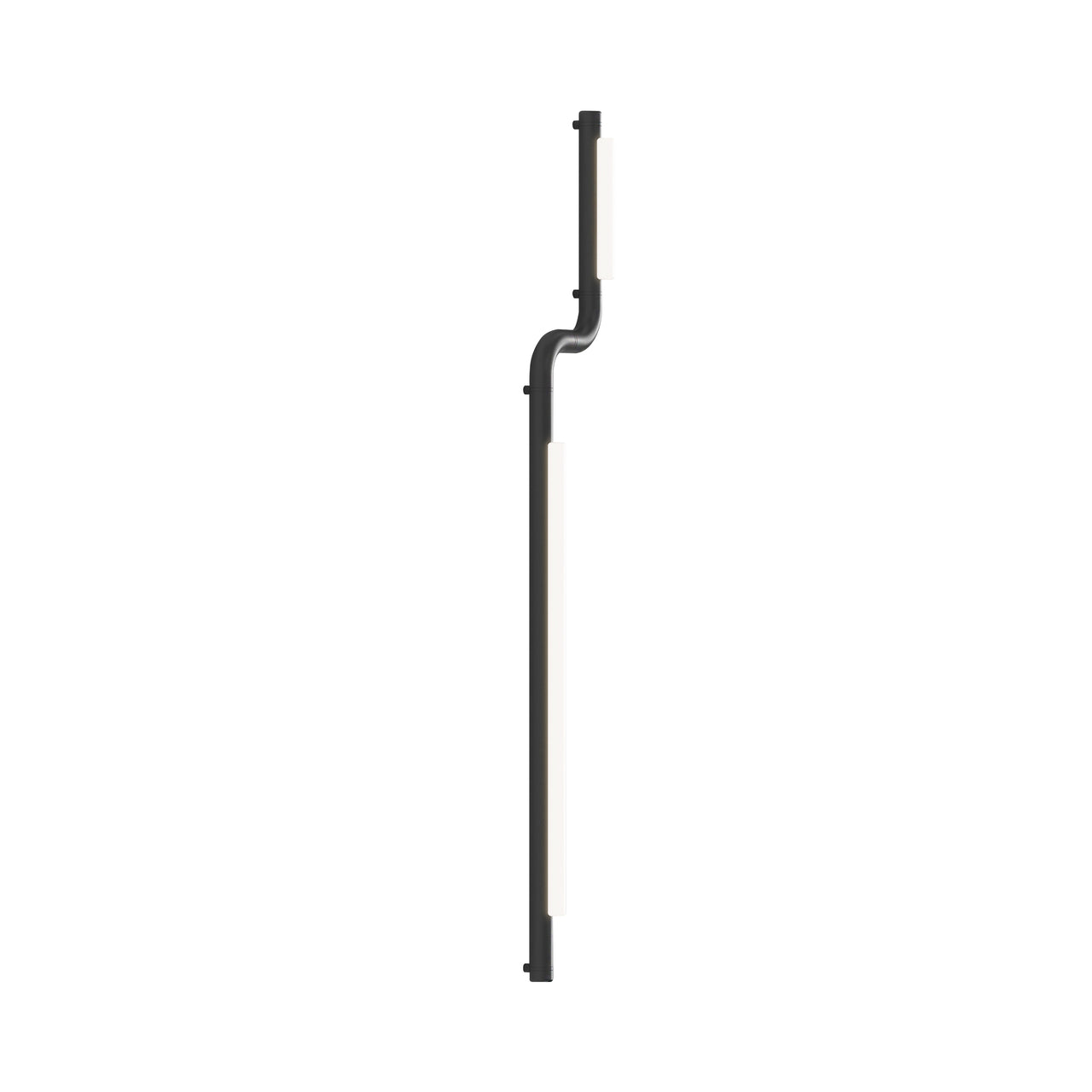 Pipeline CM2 Ceiling/Wall Light: Black + Black