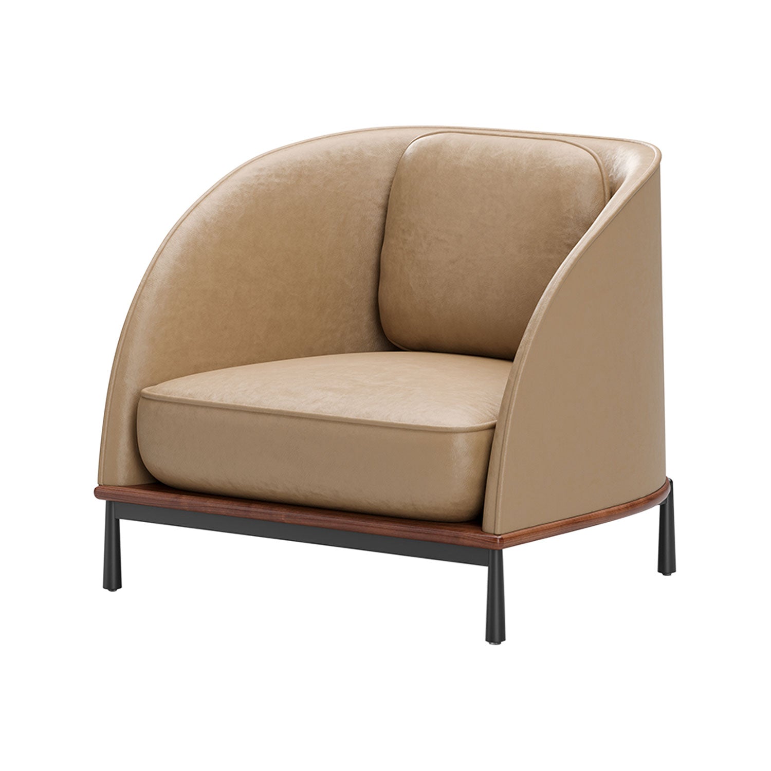 Arc Lounge Chair: Natural Walnut