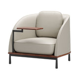 Arc Lounge Chair with Tablet: Natural Walnut