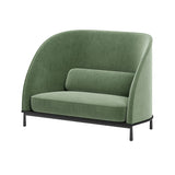 Arc Sofa Highback Love Seat: Black Oak