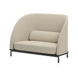 Arc Sofa Highback Love Seat: Black Oak