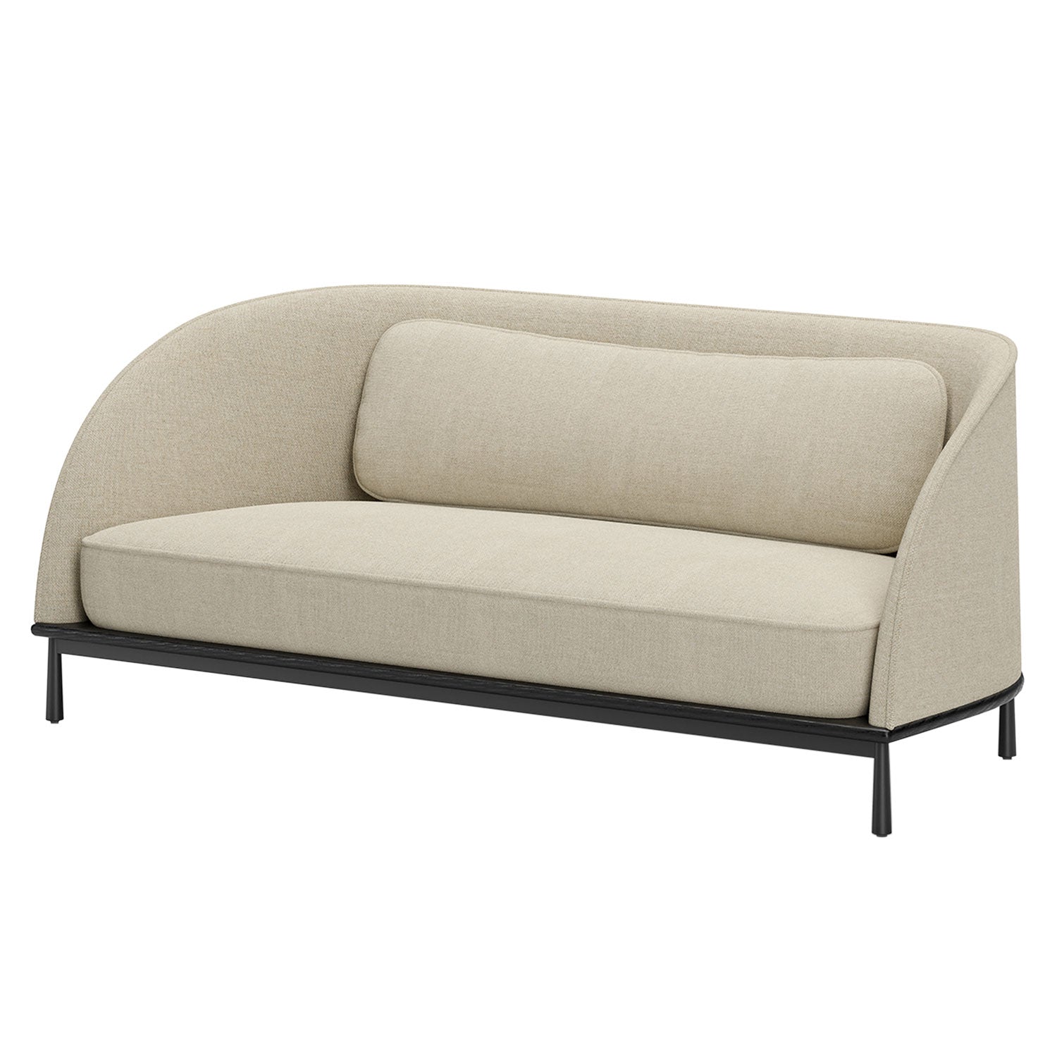 Arc Sofa 3 Seater:  Black Oak