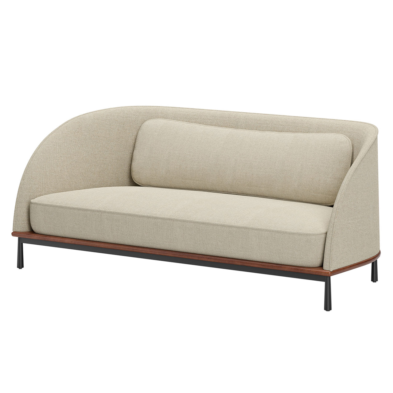Arc Sofa 3 Seater: Natural Walnut