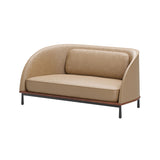 Arc Sofa Love Seat: Natural Walnut