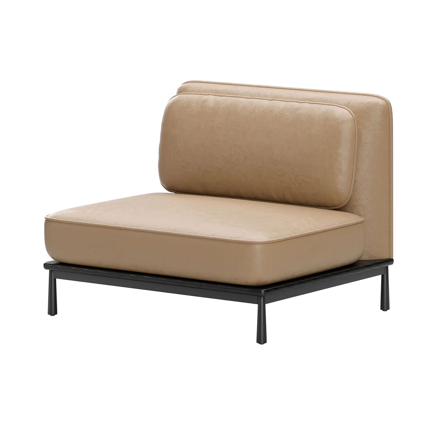 Arc Middle Sofa: Black Oak