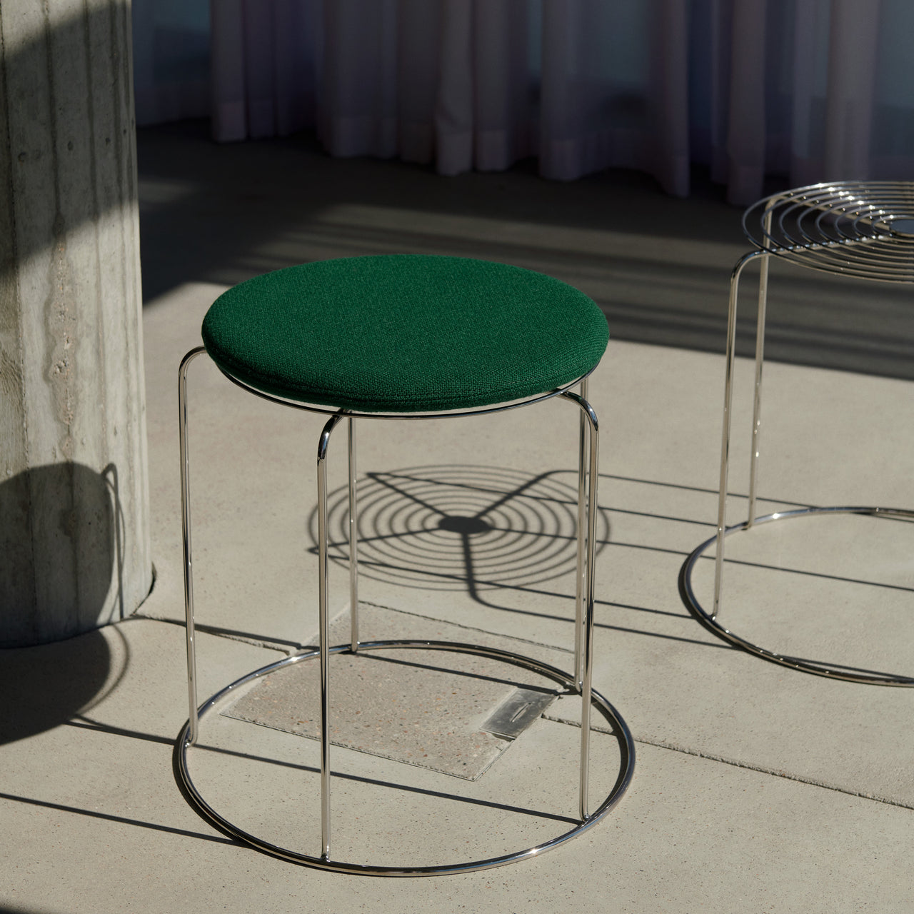 Wire Stool VP11: Upholstery