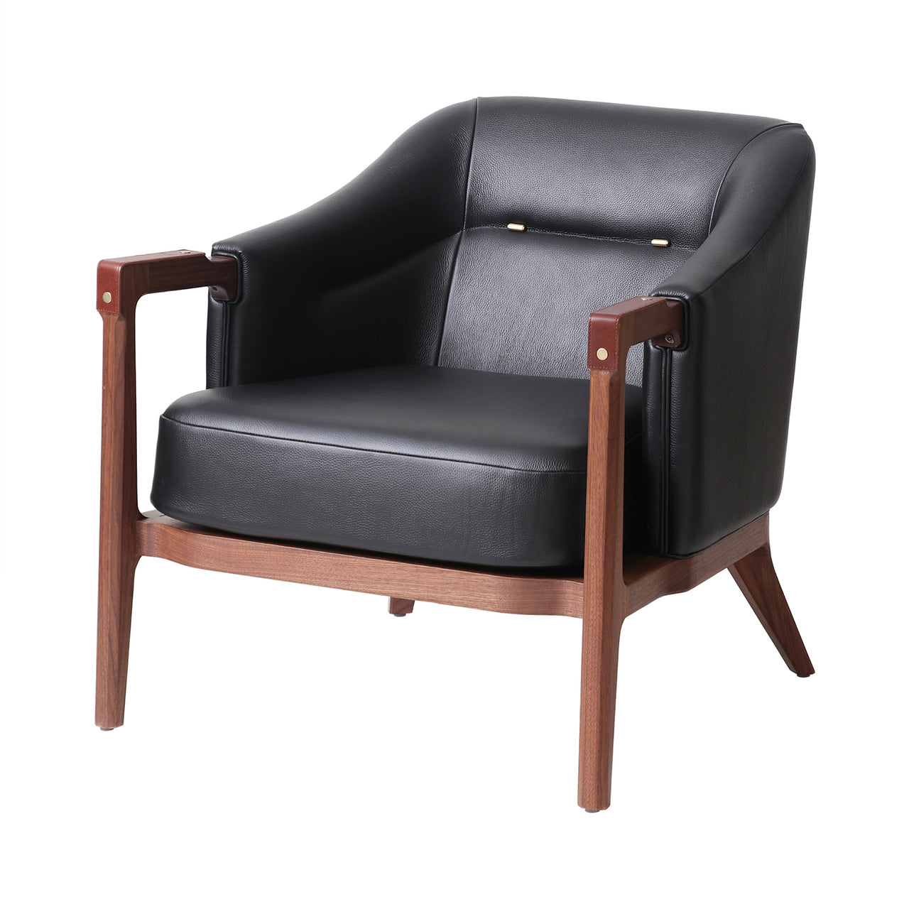 Brightliner Alva Club Chair: Natural Walnut