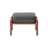 Brightliner Alva Ottoman: Natural Walnut