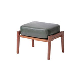 Brightliner Alva Ottoman: Natural Walnut
