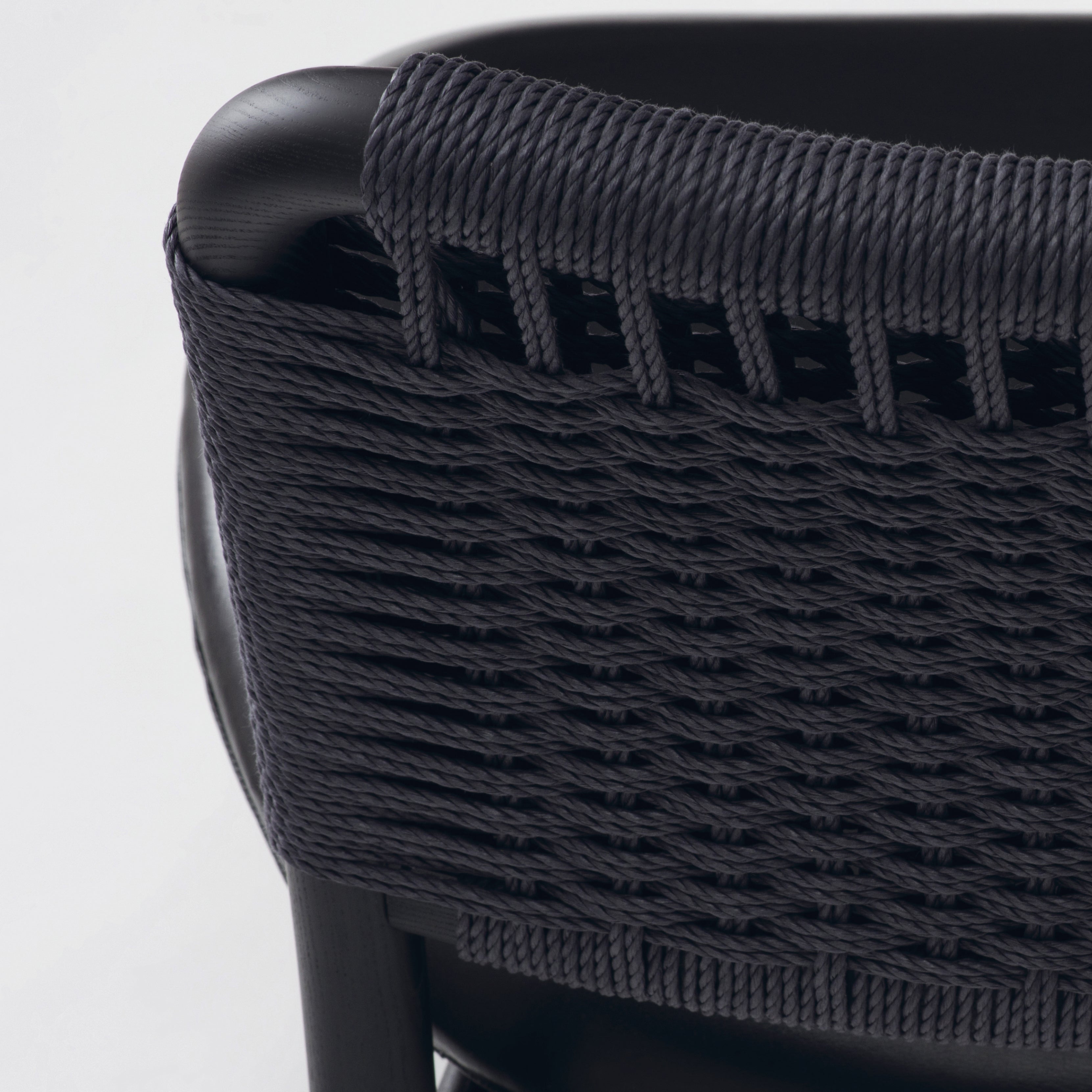 Saga Low Chair: Black Papercord Backrest + Set of 2