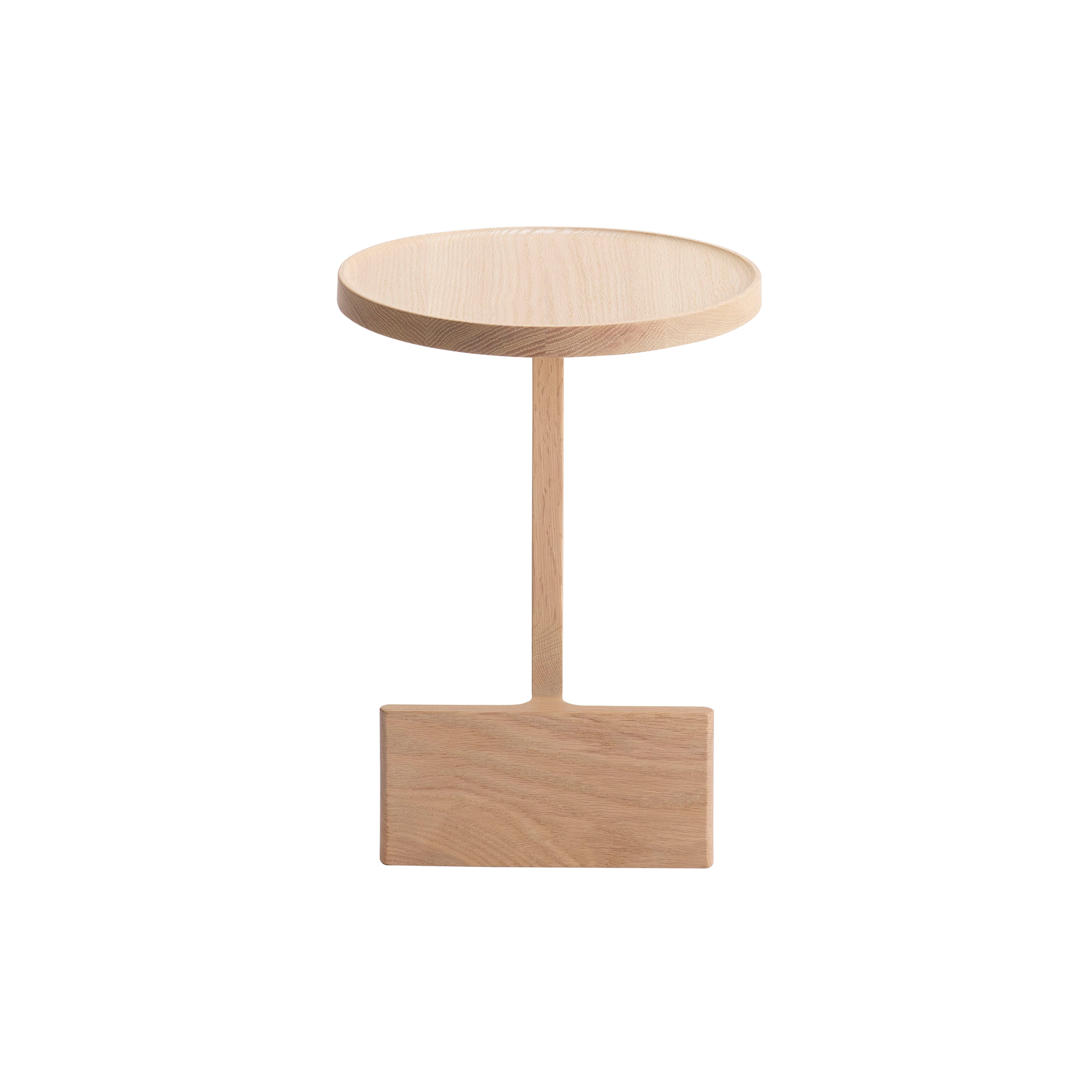 Beam Side Table: White Oak