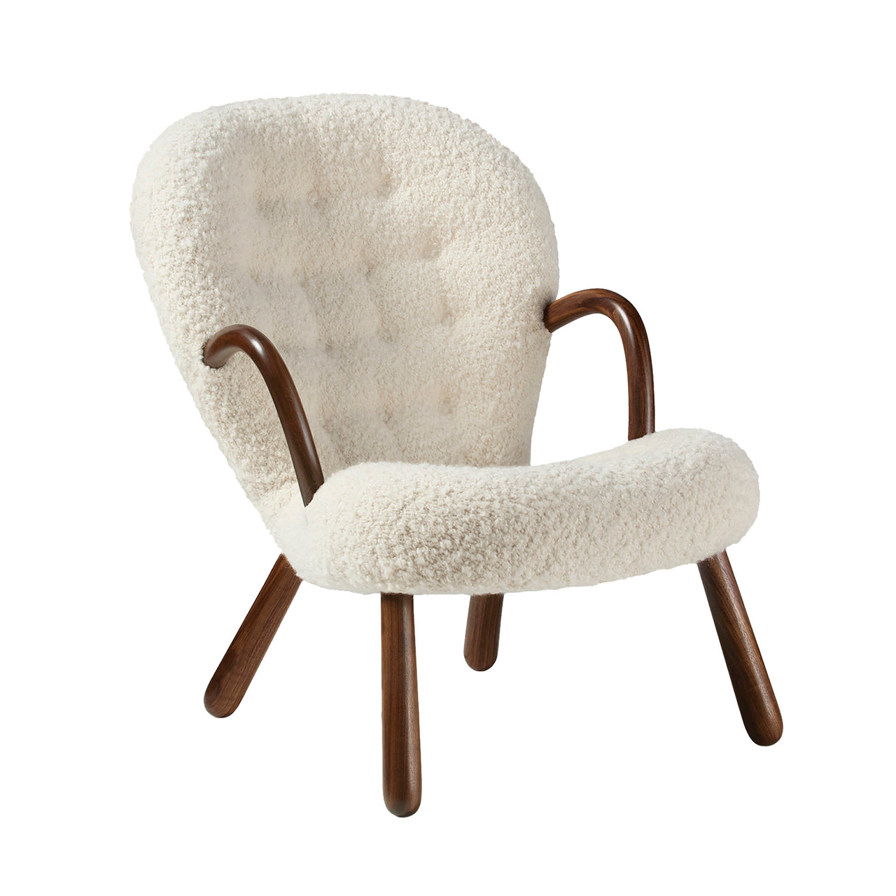 Clam Chair: Walnut + Leather Category 2