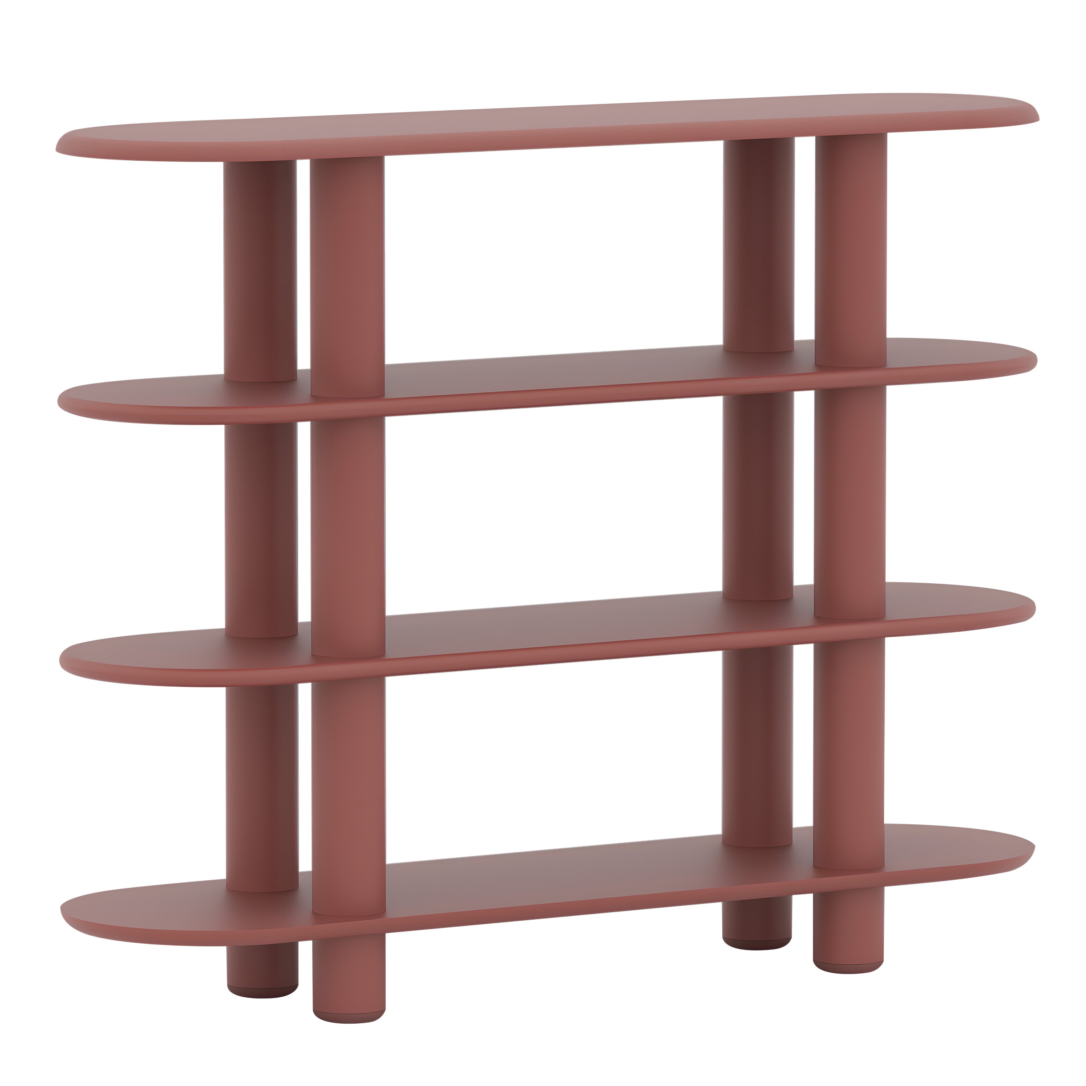 Eclipso Shelving System: Oxide Red + 4