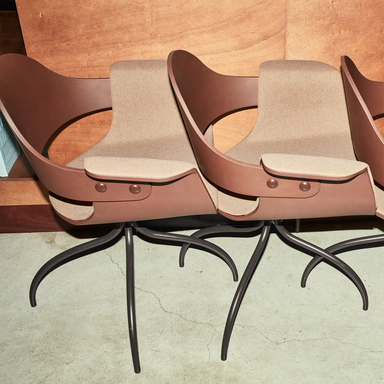 Showtime High Armchair with Swivel Base: Seat Upholstered