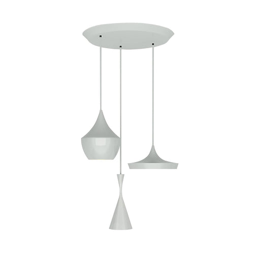 Beat Trio Round Pendant System: White