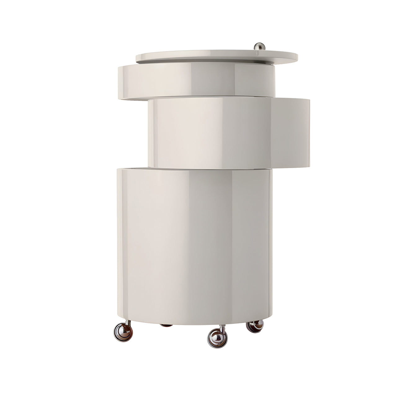 Barboy Rolling Bar Cart: Creamy White