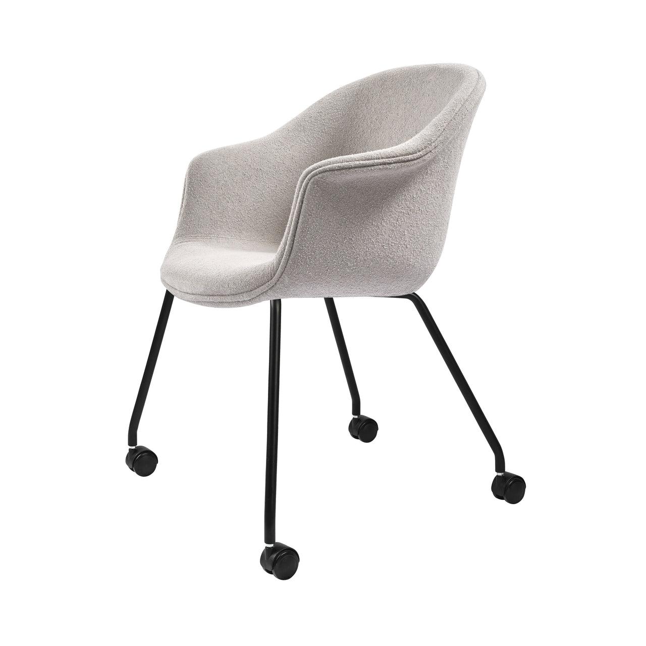 Bat Meeting Chair: 4 Legs with Castors + Full Upholstery