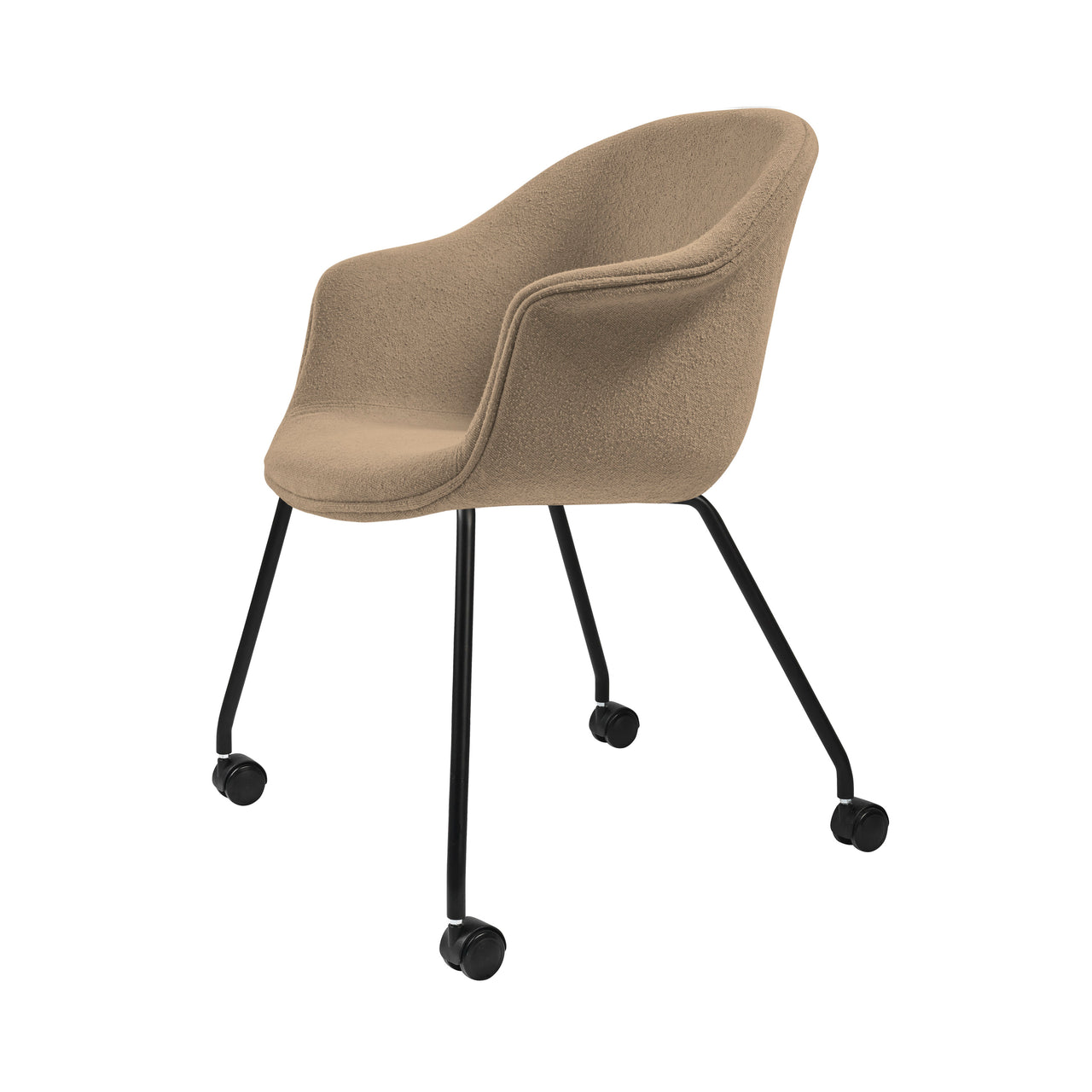 Bat Meeting Chair: 4 Legs with Castors + Full Upholstery