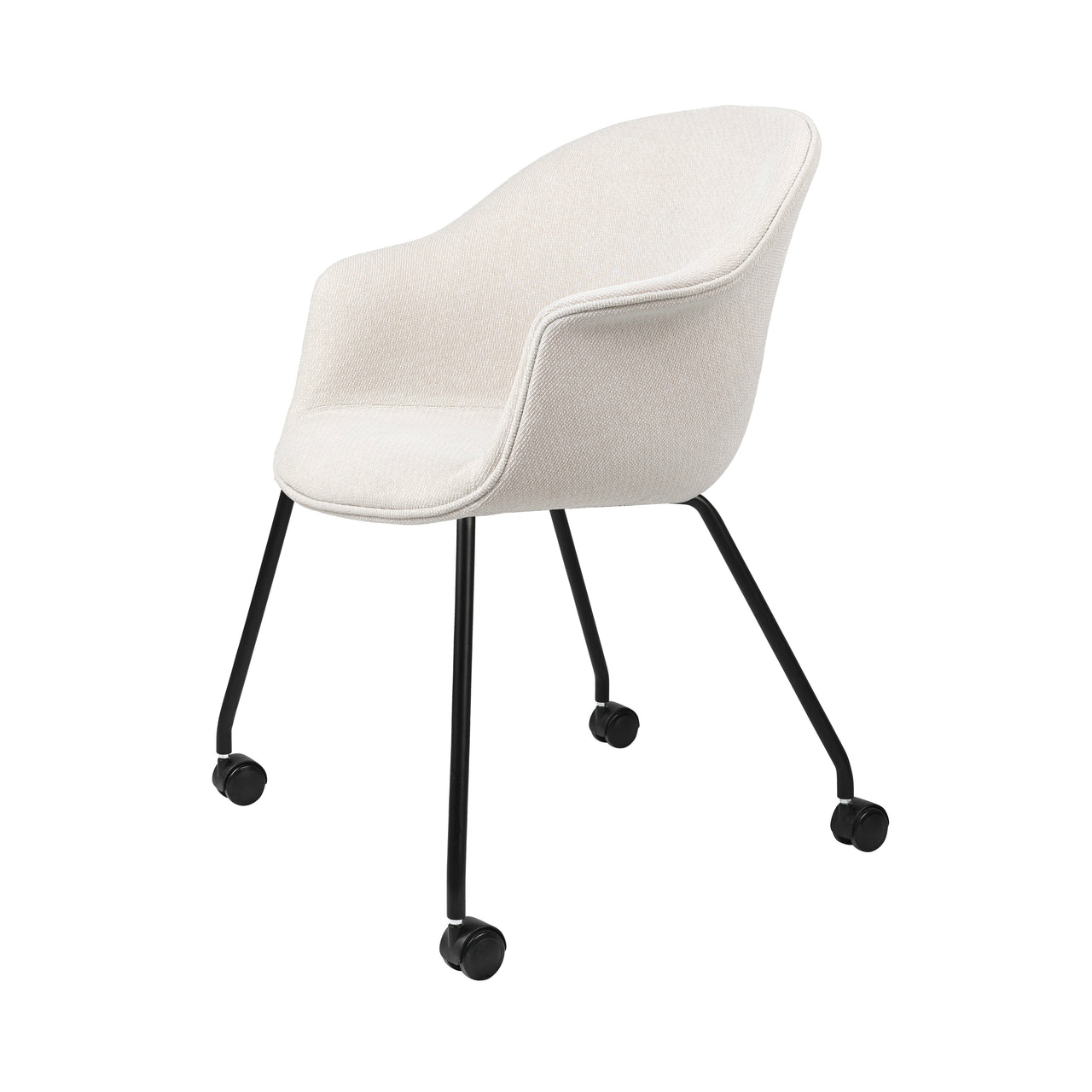 Bat Meeting Chair: 4 Legs with Castors + Full Upholstery
