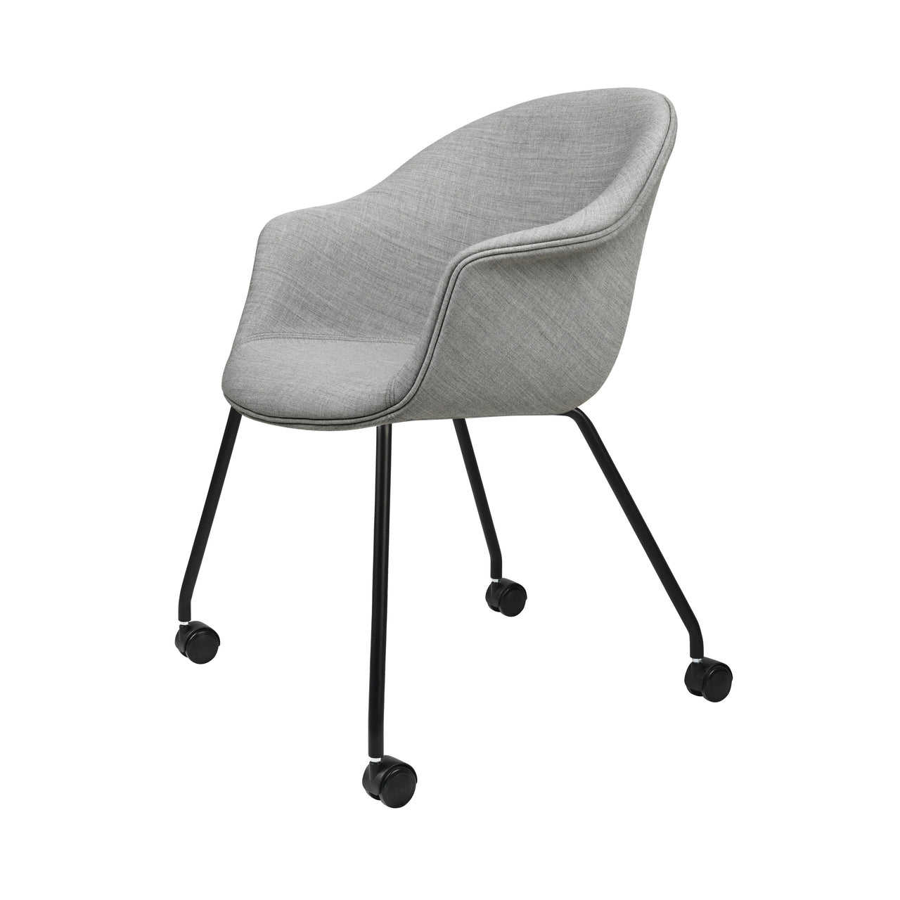 Bat Meeting Chair: 4 Legs with Castors + Full Upholstery