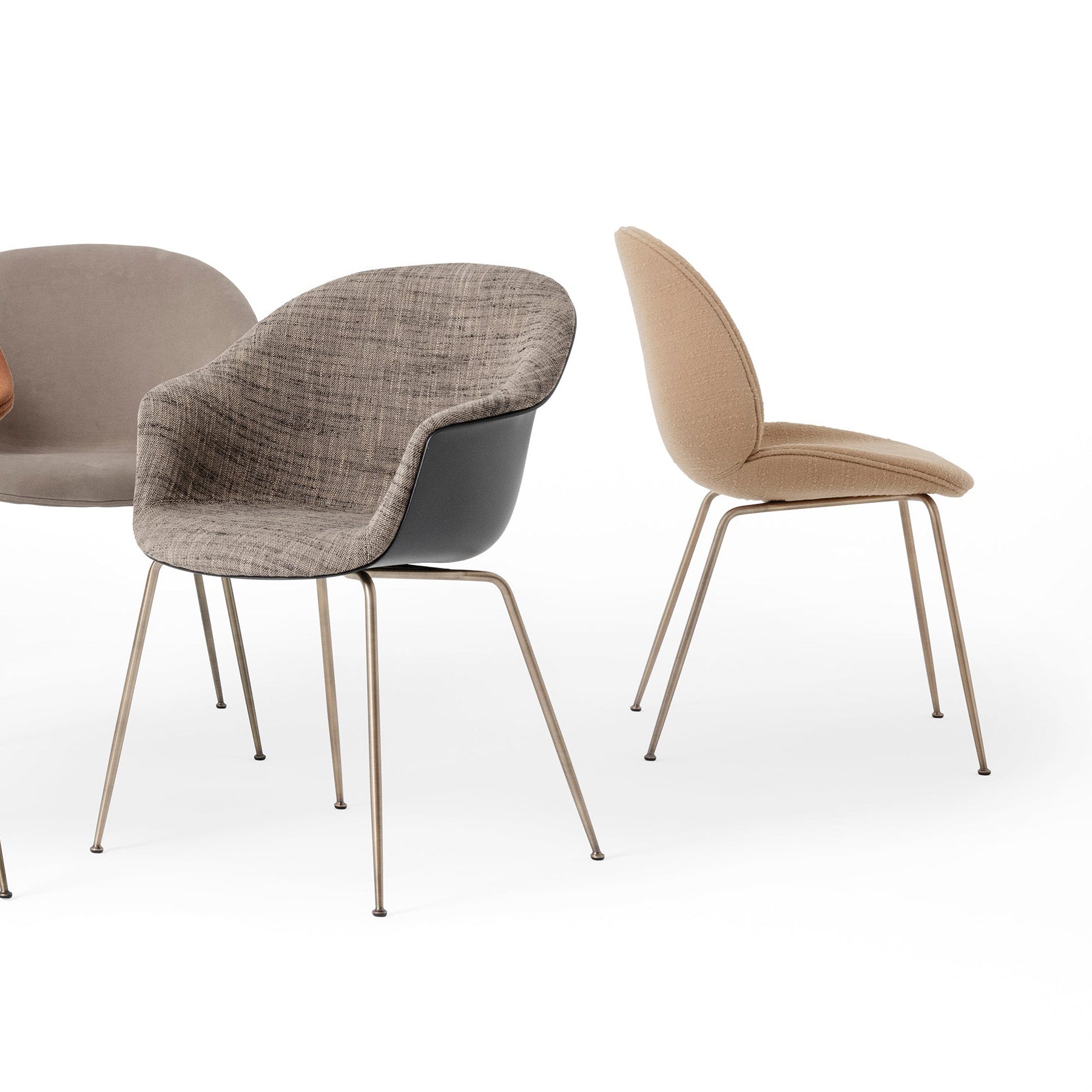 Beetle Dining Chair: Conic Base + Full Upholstery