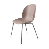 Beetle Dining Chair: Conic Base + Sweet Pink + Black Chrome