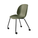 Beetle Meeting Chair: 4 Legs with Castors + Fern Green