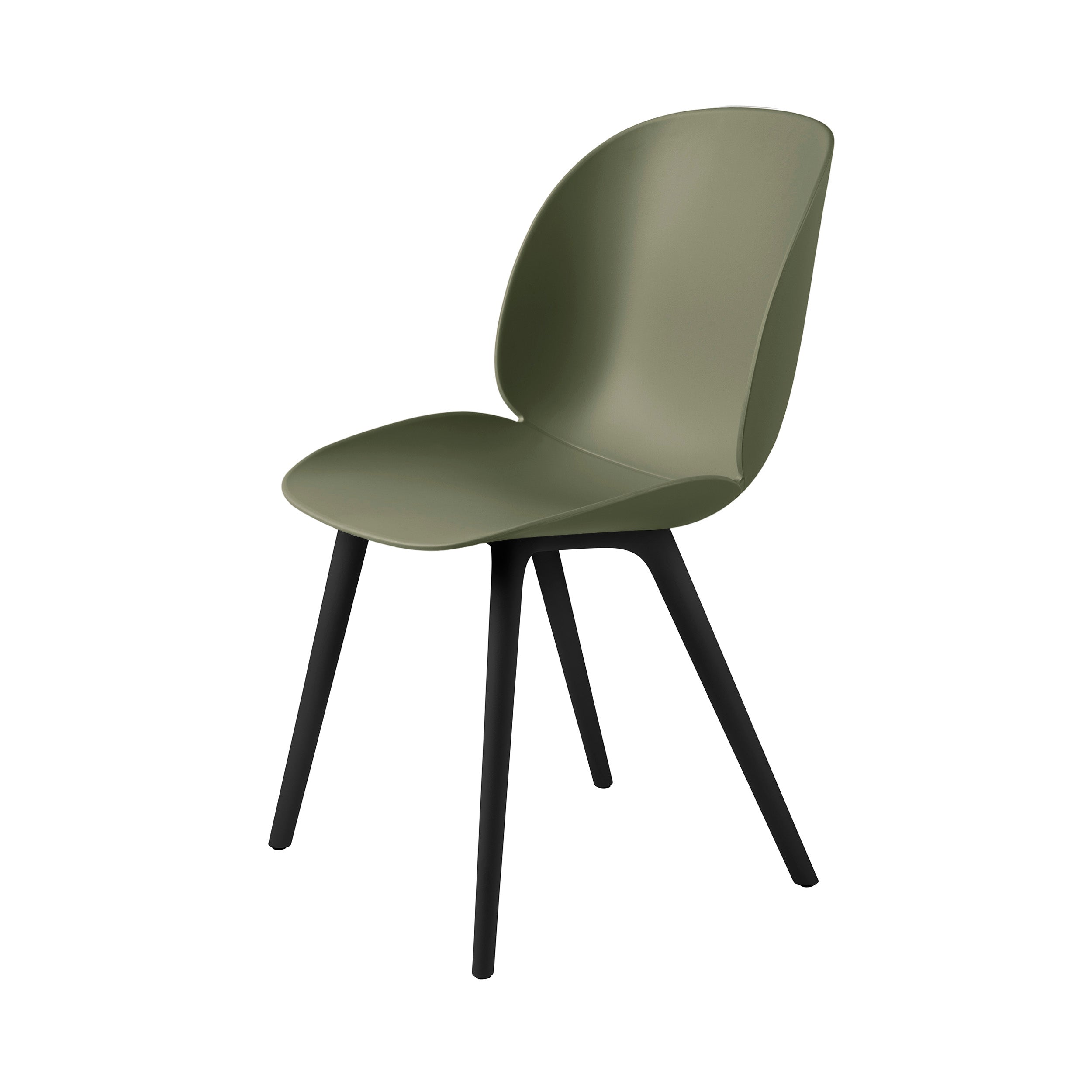 Beetle Dining Chair: Plastic Base + Fern Green
