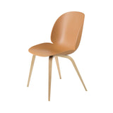 Beetle Dining Chair: Wood Base + Amber Brown + Oak