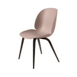 Beetle Dining Chair: Wood Base + Sweet Pink + Smoked Oak