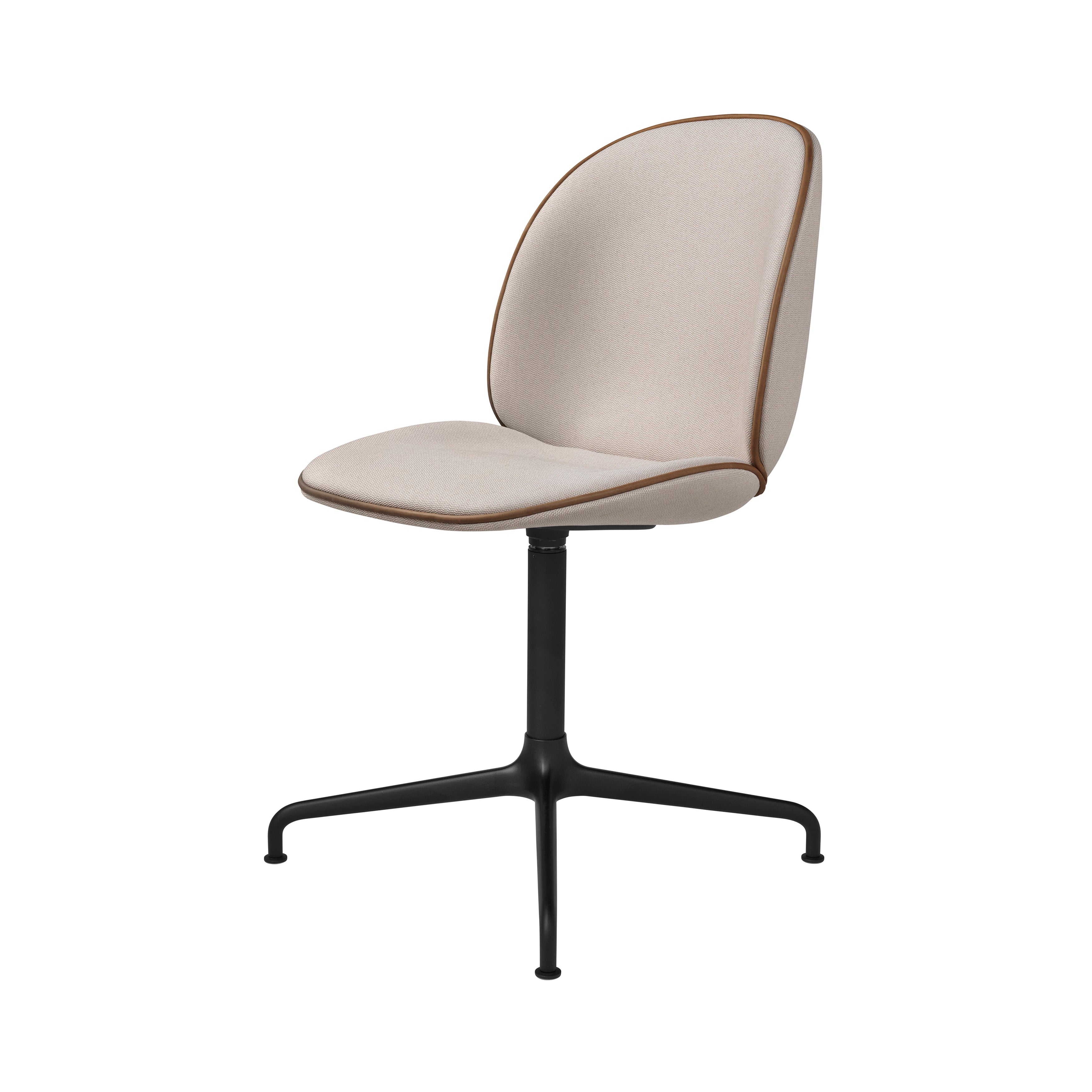 Beetle Meeting Chair: 4-Star Swivel Base + Full Upholstery + Black Matt