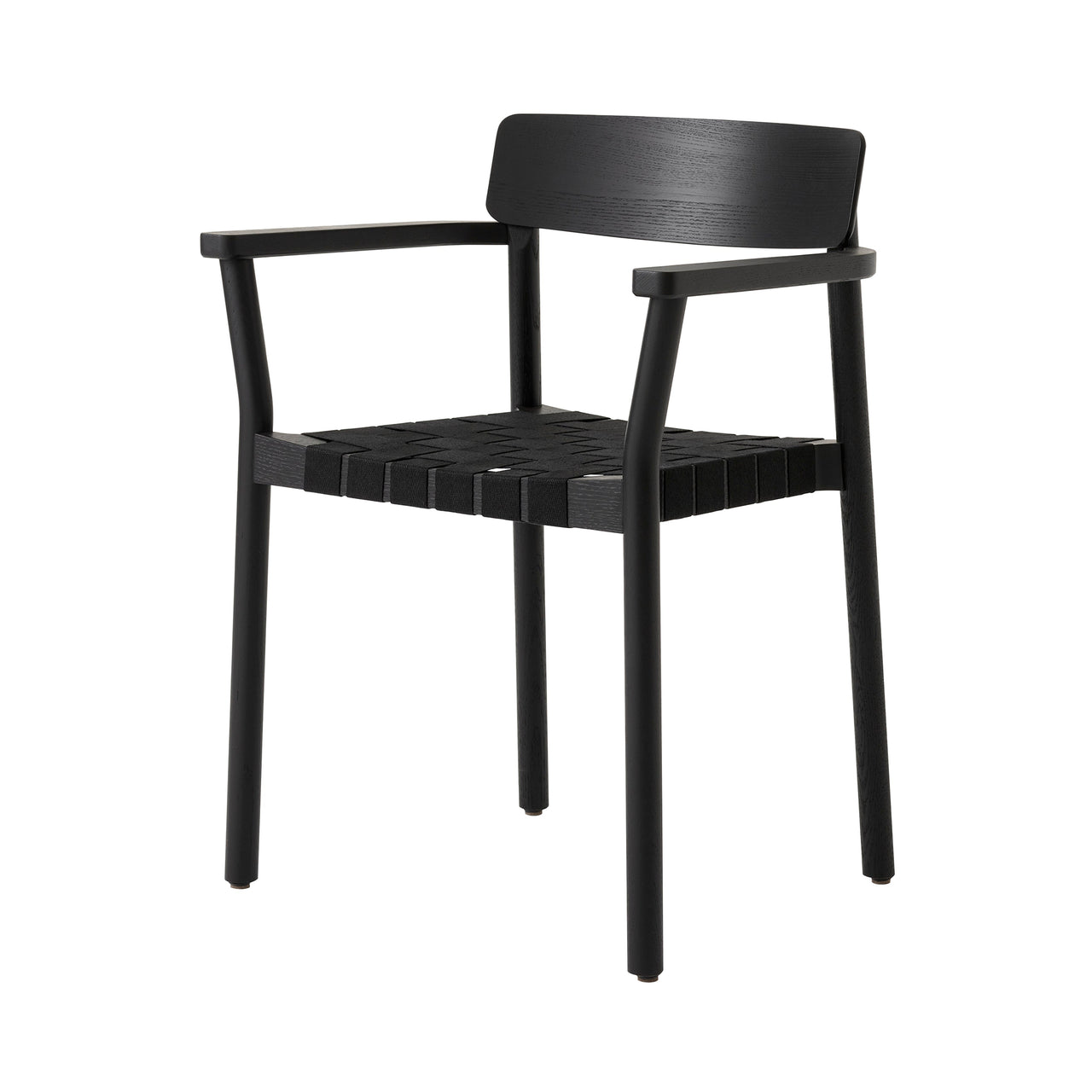 Betty Stacking Armchair TK9: Black Lacquered Ash + Black