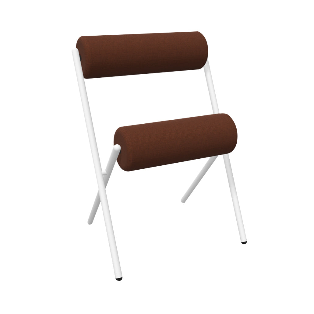Roll Stacking Chair: Blanco Matt Lacquered