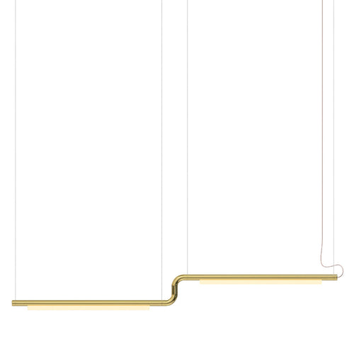 Pipeline CM3 Pendant Light: Brass + Brass