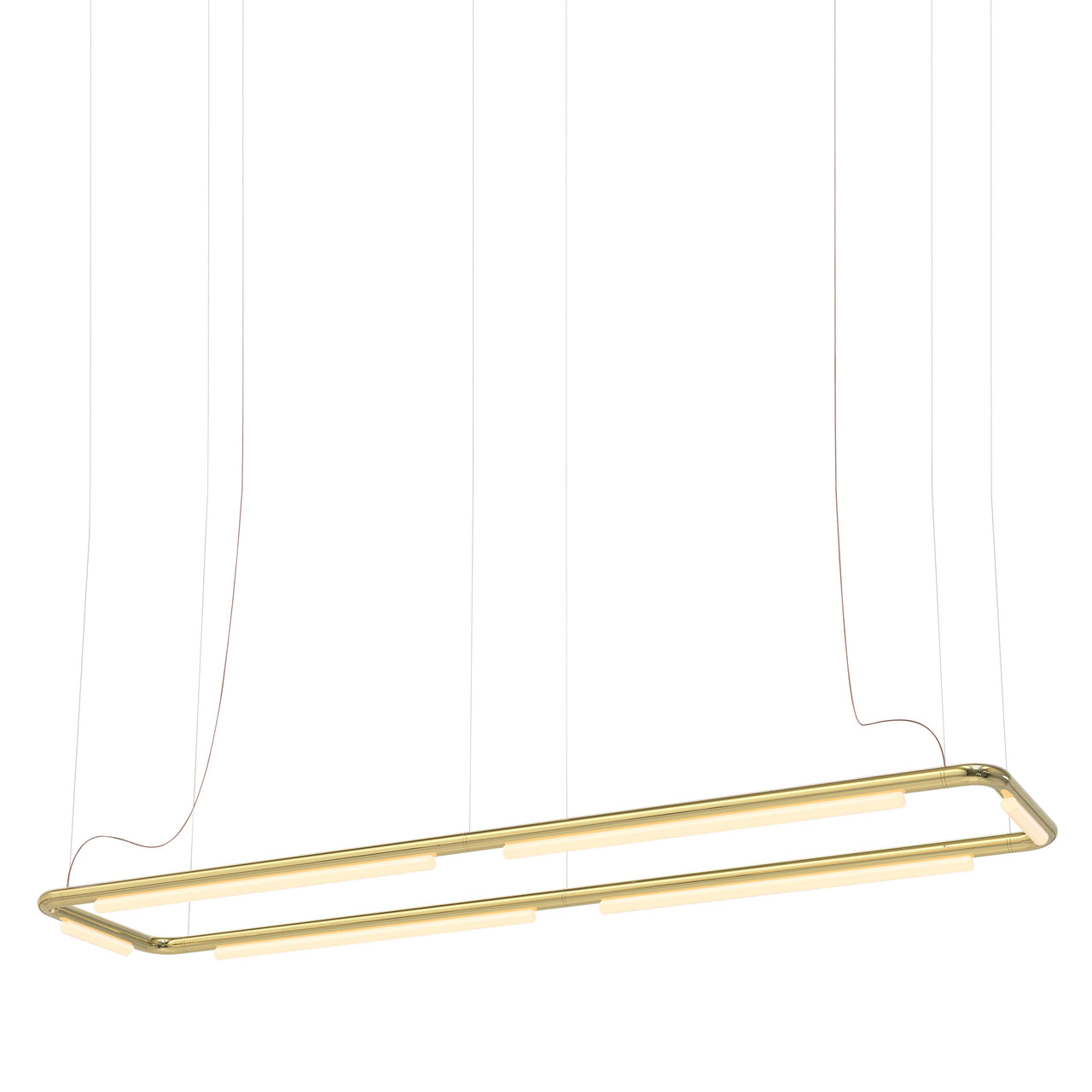 Pipeline CM8 Pendant Light: Brass + Brass