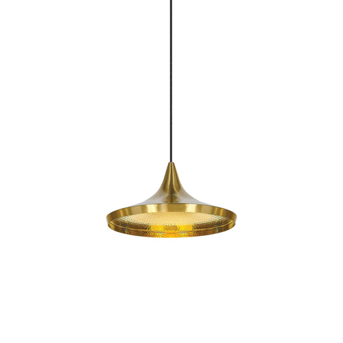 Beat Wide Pendant: Brass