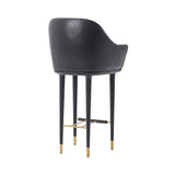 Lunar Bar Chair: Black Oak