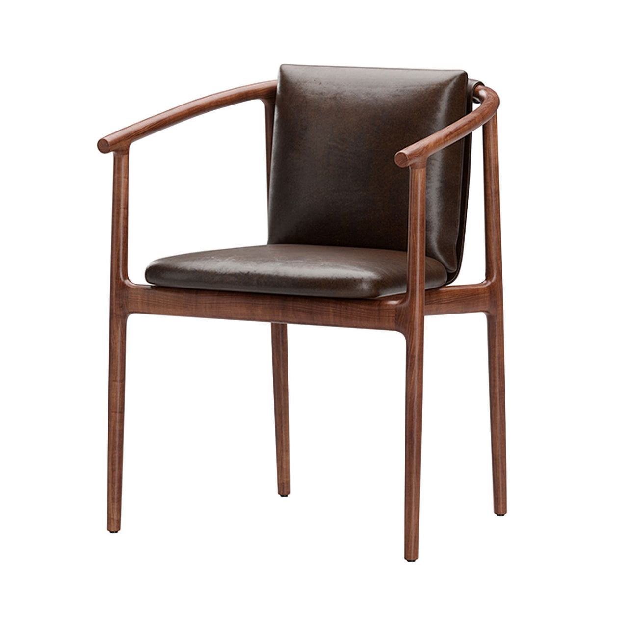 Charlie Dining Chair: Dark Brown Oak