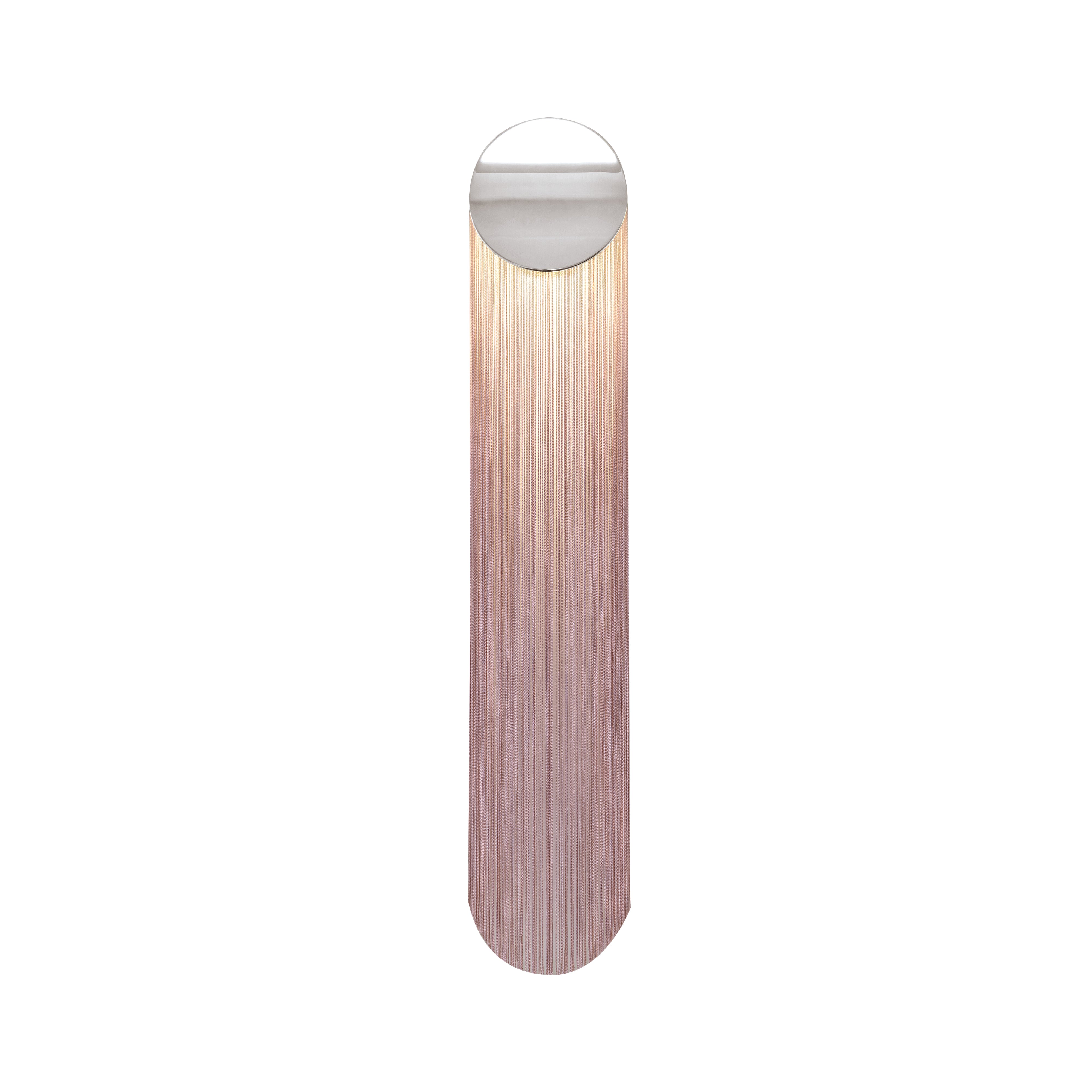 Ce Petite Wall Lamp: Long + Chrome + Tender Pink
