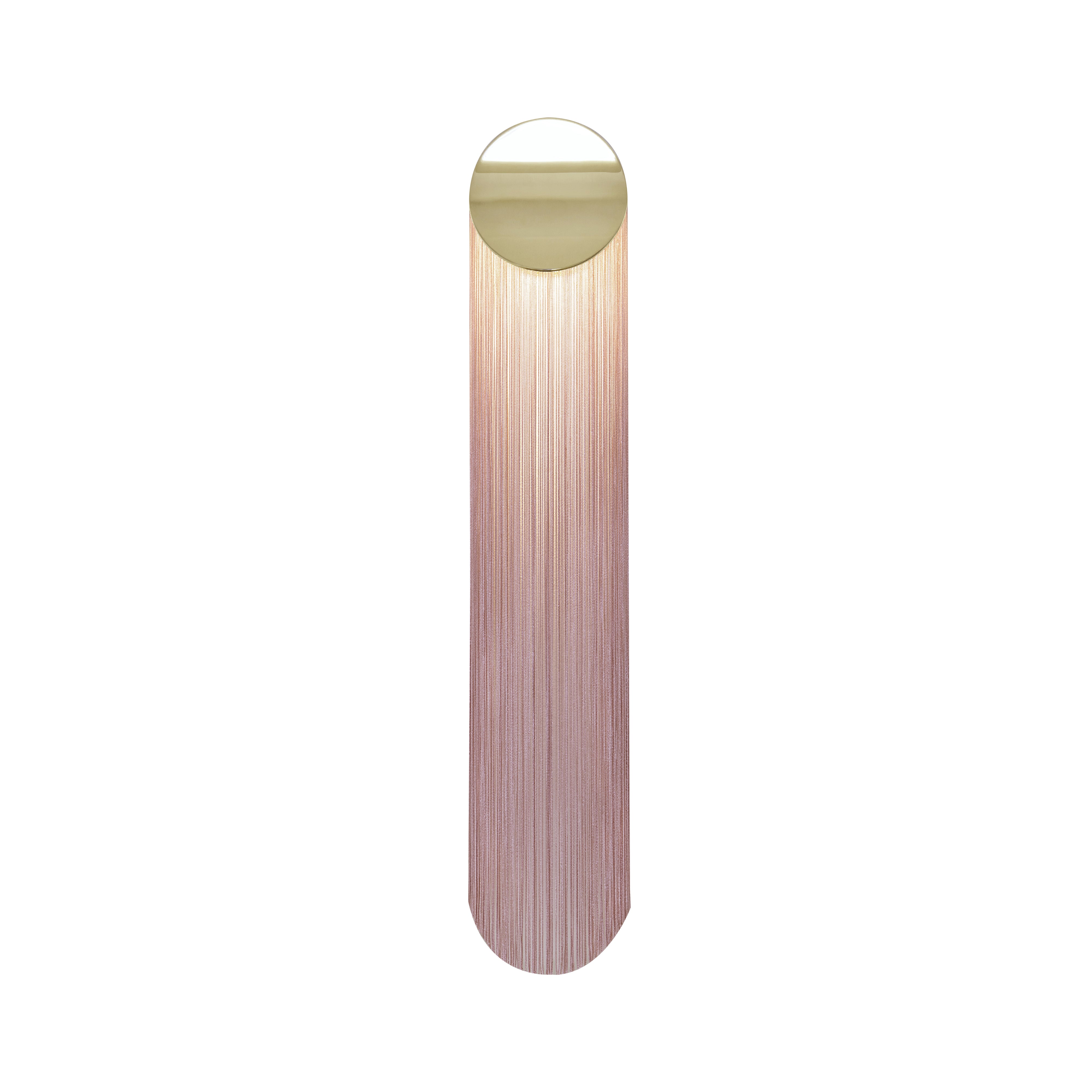 Ce Petite Wall Lamp: Long + Gold + Tender Pink
